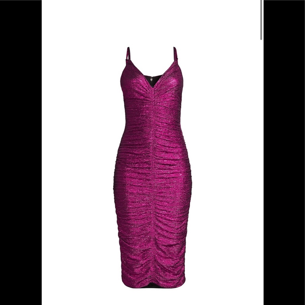 Black Halo Eliana Ruched Bodycon Dress